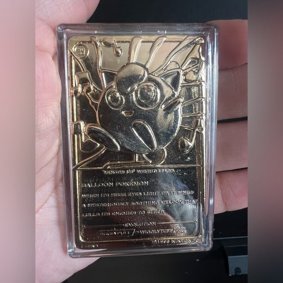 Limited 23k Gold Plated Vintage Y2K Pokémon Jiggypuff Gold-Plated Trading Card - Picture 11 of 11